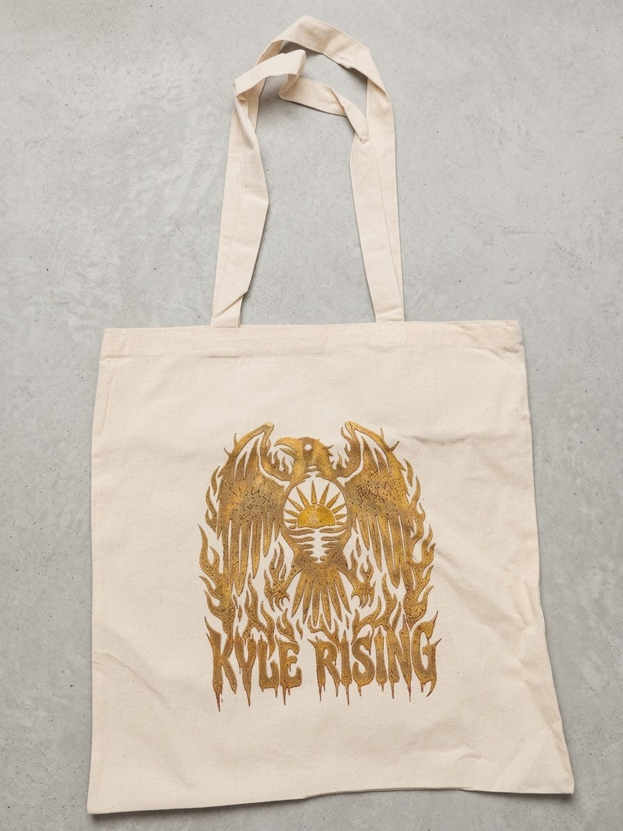 Kyle Rising - Tote bags